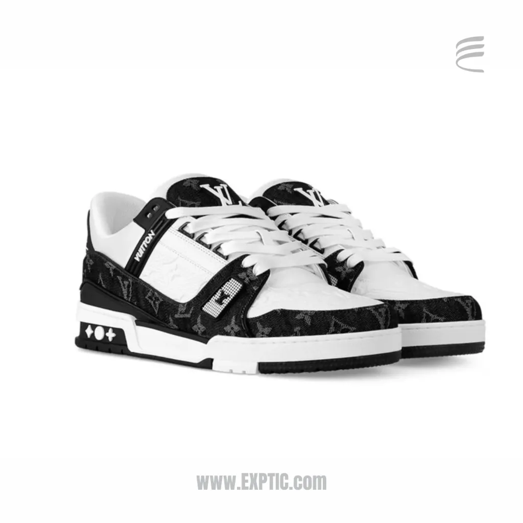 LV Trainers Luxury Black White