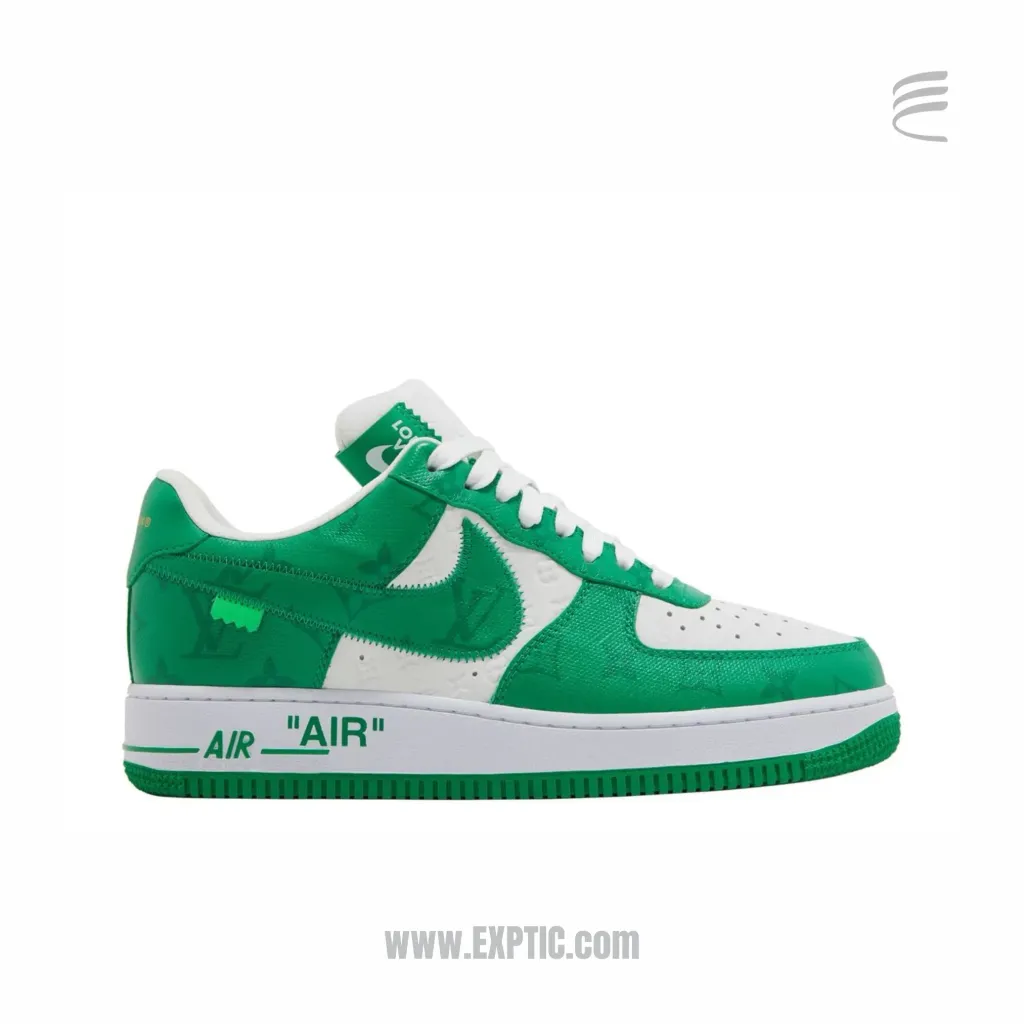 LV Nike Green And White Mongram