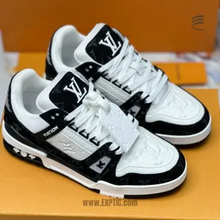 LV Trainers Luxury Black White