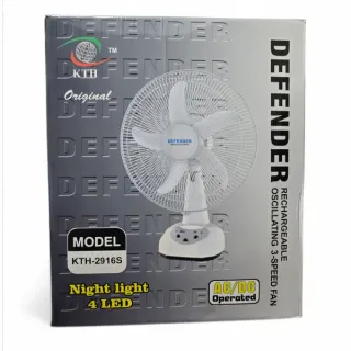Defender 2916 Rechargeable Table Fan -16 inch(Origin Chaina)
