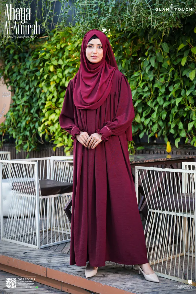 Abaya Al‑Amirah Premium Zipper Neck Abaya | GT-2093