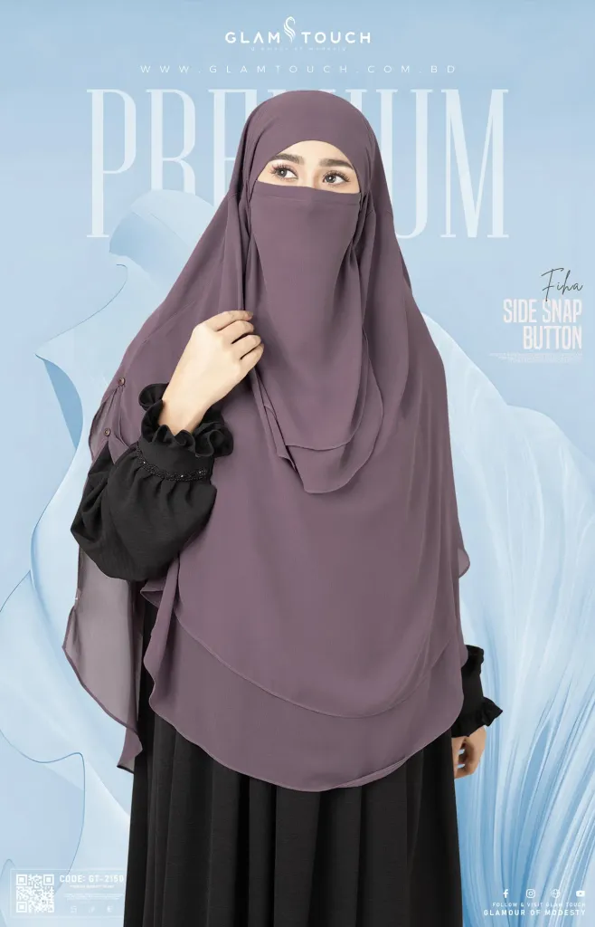 Fiha- Side Snap Button Ready Hijab | GT-2150