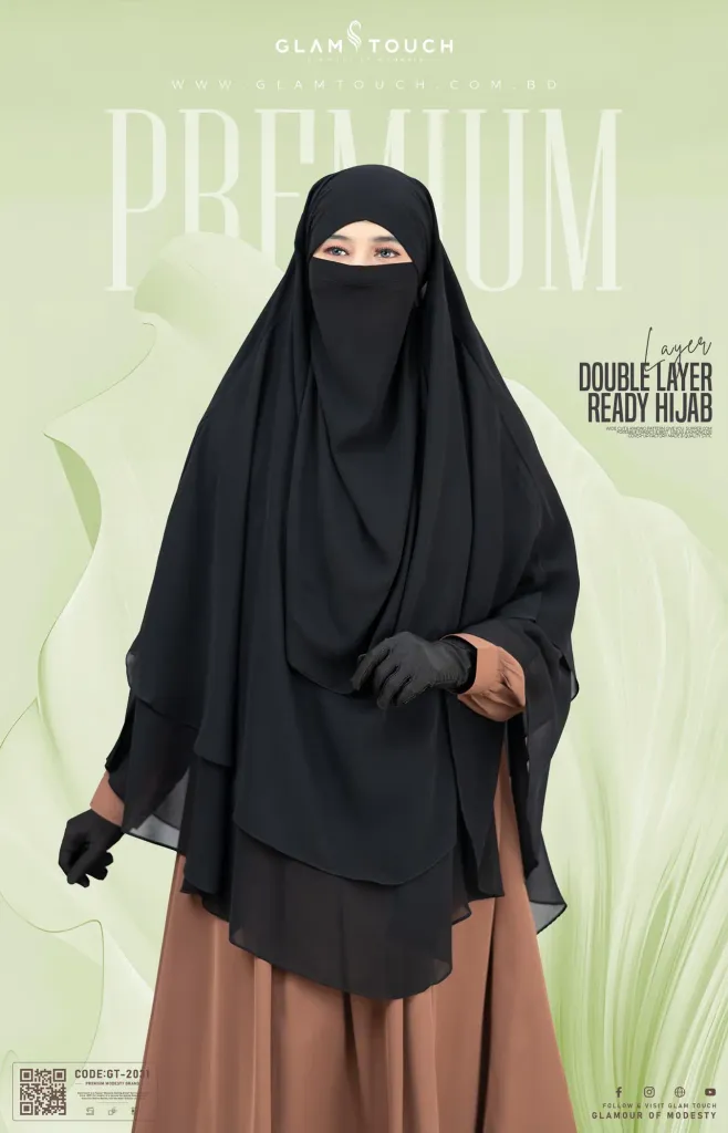 Wafa Double Layer Ready Hijab And Niqab | GT-2031