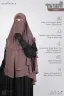LEYA DOUBLE LAYER READY HIJAB-NIQAB SET | GT-1808