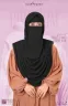 Sophia- Chest Frilled Stitched Ready Hijab | GT-2192