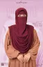 Sophia- Chest Frilled Stitched Ready Hijab | GT-2193