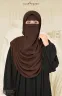 Sophia- Chest Frilled Stitched Ready Hijab | GT-2194