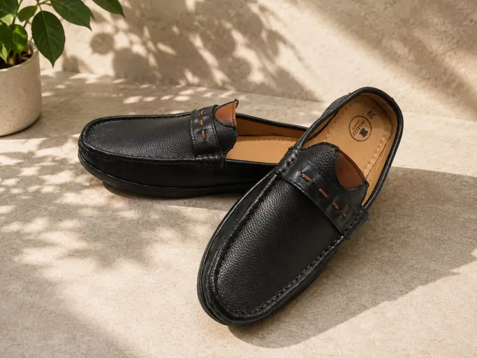 Premium Black Half Loafer