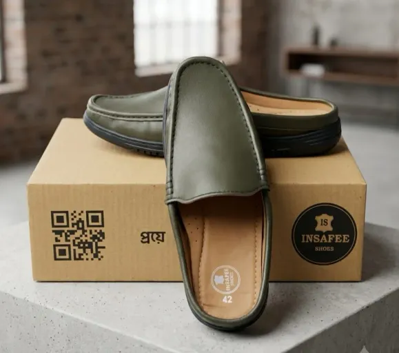 Olive Dice Half Loafer