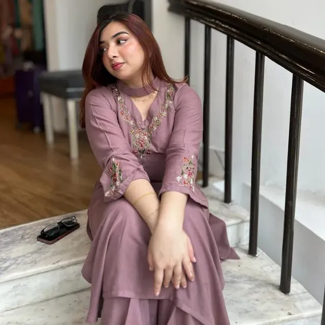 Kameez with bell bottom pant