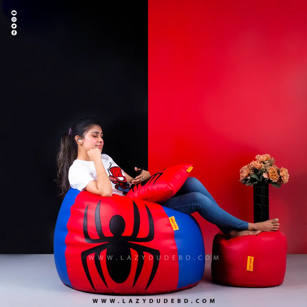 Superhero - Spider-man COMBO Set Extra Large XL Size Round Pumpkin Shaped - Blue & Red - Premium Edition