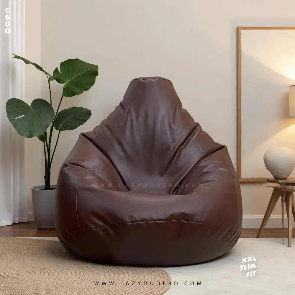 XXL Slim Fit Multiple Shaped Lazy Bean Bag - Chocolate - Standard Edition