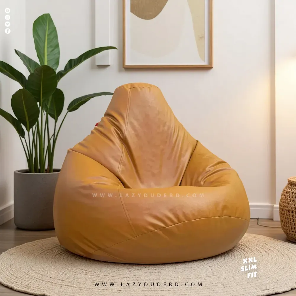 XXL Slim Fit Multiple Shaped Lazy Bean Bag - Light Brown - Standard Edition