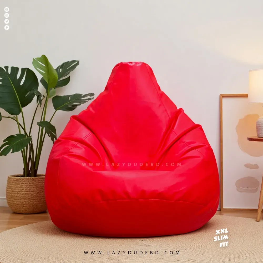 XXL Slim Fit Multiple Shaped Lazy Bean Bag - Red - Standard Edition