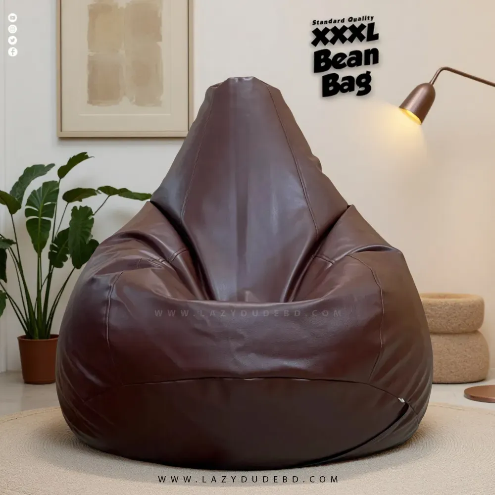 XXXL Water Drop Shaped Lazy Bean Bag - Chocolate - Standard Edition