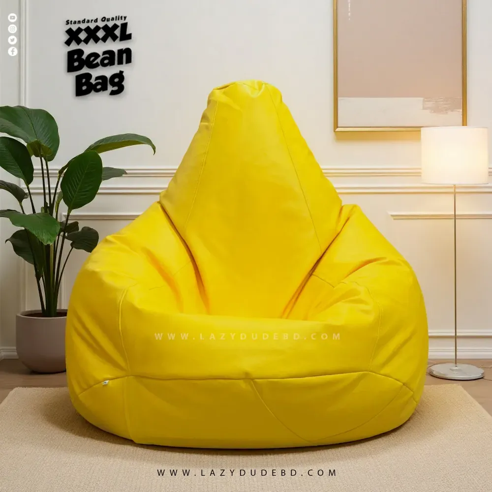 XXXL Water Drop Shaped Lazy Bean Bag - Yellow - Standard Edition