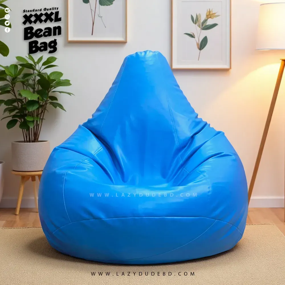 XXXL Water Drop Shaped Lazy Bean Bag - Sky Blue - Standard Edition