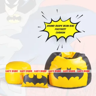 Superhero - Batgirl COMBO Set Extra Large XL Size Round Pumpkin Shaped - Black & Yellow - Premium Edition