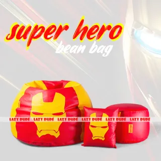 Superhero - Ironman COMBO Set Extra Large XL Size Round Pumpkin Shaped - Red & Yellow - Premium Edition