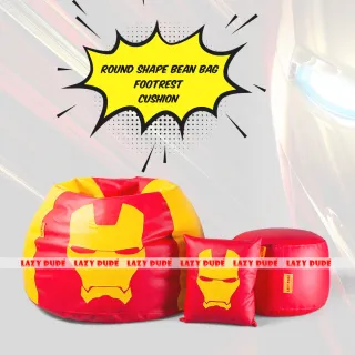 Superhero - Ironman COMBO Set Extra Large XL Size Round Pumpkin Shaped - Red & Yellow - Premium Edition