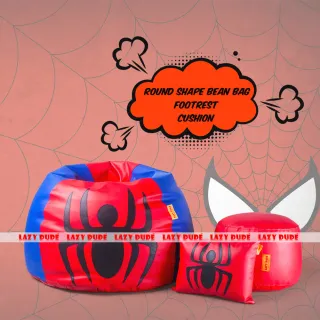 Superhero - Spider-man COMBO Set Extra Large XL Size Round Pumpkin Shaped - Blue & Red - Premium Edition