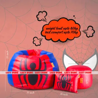 Superhero - Spider-man COMBO Set Extra Large XL Size Round Pumpkin Shaped - Blue & Red - Premium Edition