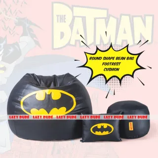 Superhero - Batman COMBO Set Extra Large XL Size Round Pumpkin Shaped - Black - Premium Edition
