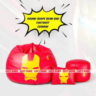 Superhero - Ironman COMBO Set Extra Large XL Size Round Pumpkin Shaped - Red - Premium Edition