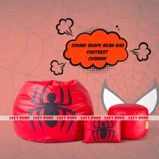 Superhero - Spider-man COMBO Set Extra Large XL Size Round Pumpkin Shaped - Red - Premium Edition