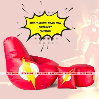 Superhero - Flash Multiple Shaped Beanbag - Red - Premium Edition