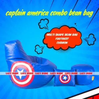 Superhero - Captain America Multiple Shaped Beanbag - Blue - Premium Edition