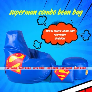 Superhero - Superman Multiple Shaped Beanbag - Blue - Premium Edition