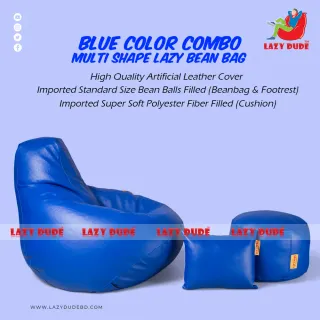 Tear Drop Multiple Shaped Beanbag - Blue