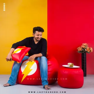 Superhero - Flash COMBO Set Extra Large XL Size Round Pumpkin Shaped - Red - Premium Edition