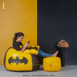 Superhero - Batgirl COMBO Set Extra Large XL Size Round Pumpkin Shaped - Black & Yellow - Premium Edition