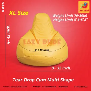 Tear Drop Multiple Shaped Beanbag - Blue