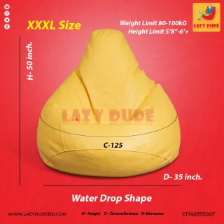 Slim Fit Multiple Shaped Lazy Bean Bag - Ash