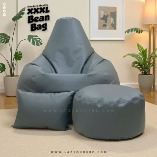 Slim Fit Multiple Shaped Lazy Bean Bag - Ash