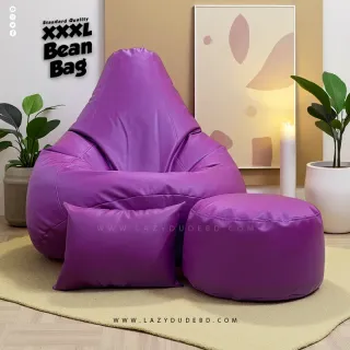 XXXL Water Drop Shaped Lazy Bean Bag - Purple - Standard Edition