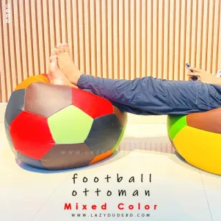 Football Shape Ottoman Lazy Bean Bag - Mixed Color