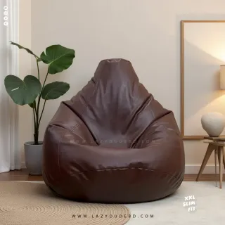 XXL Slim Fit Multiple Shaped Lazy Bean Bag - Chocolate - Standard Edition