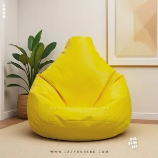 XXL Slim Fit Multiple Shaped Lazy Bean Bag - Yellow - Standard Edition