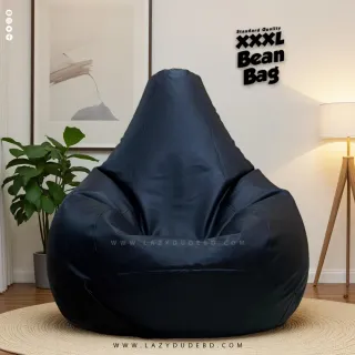 XXXL Water Drop Shaped Lazy Bean Bag - Black - Standard Edition