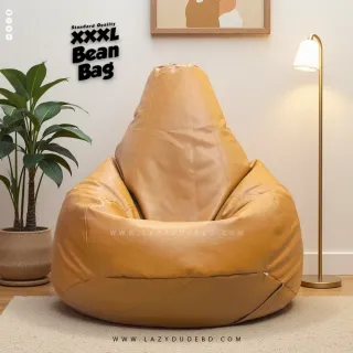 XXXL Water Drop Shaped Lazy Bean Bag - Light Brown - Standard Edition