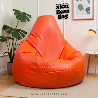 XXXL Water Drop Shaped Lazy Bean Bag - Orange - Standard Edition