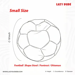 Football Shape Ottoman Lazy Bean Bag - Mixed Color