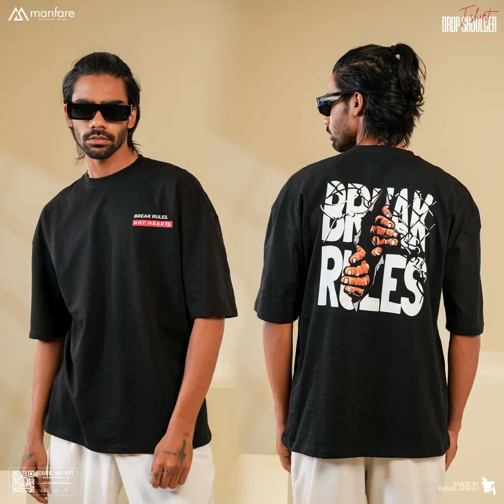 200+ GSM Premium Drop Shoulder T-Shirt | MF-677
