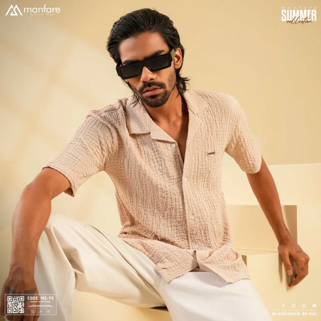 Premium Cuban Collar Half Shirt for Men | MS-75