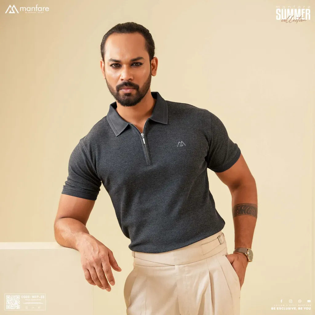 Summer Friendly Premium Zipper Polo For Men | MFP-33