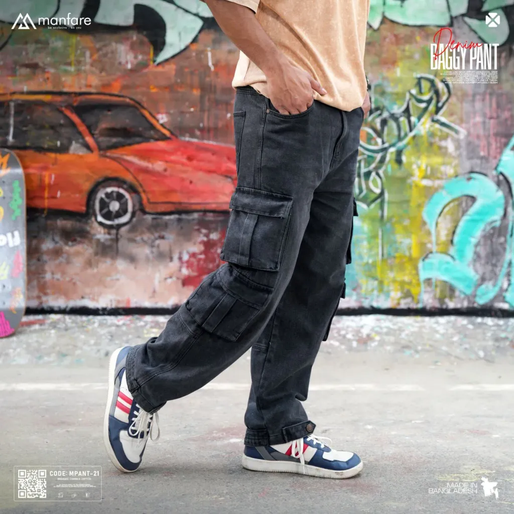 8 Pocket Baggy Denim Pant | Premium Quality | MPANT-21